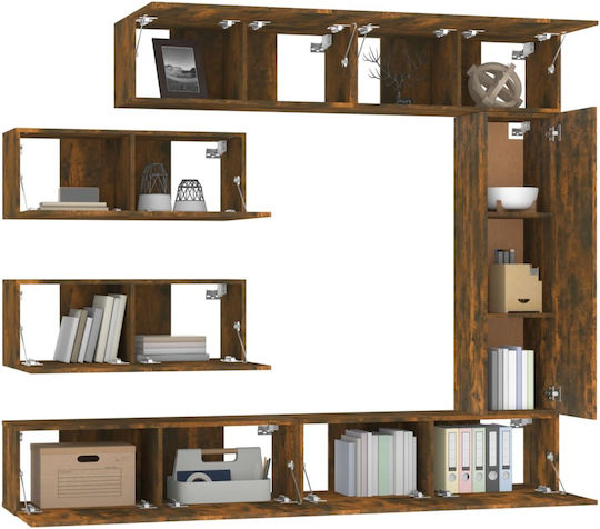 Living Room TV Unit Smoky Oak L100xW30xH30cm
