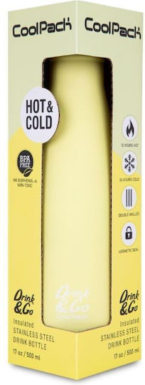 Coolpack Flasche Thermosflasche Rostfreier Stahl 500ml COOLPACK Powder yellow