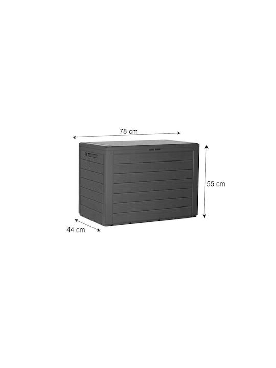 Prosperplast Cutie de depozitare pentru exterior Plastic 190lt Maro L78xW44xH55buc
