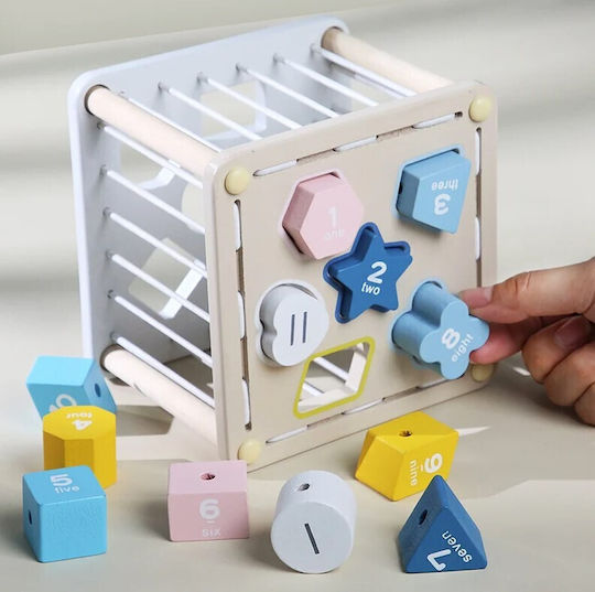 Baby Interactive Cube Zola Wooden Rubber Sensory Educational Coloured Cubes Numbers G