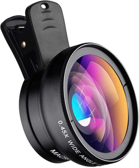 Zoom Lens Phones Tablets Zola 0.45x 12.5x Macro Clip 7x3x5 Cm Black