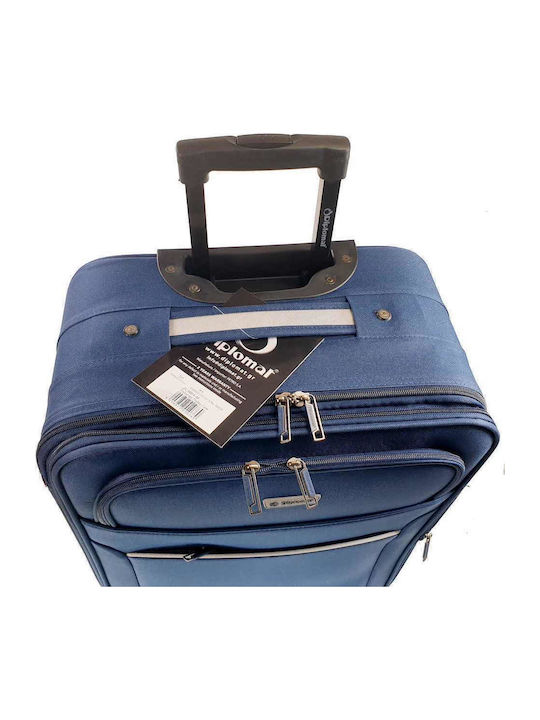 Diplomat Reisesammlung Koffer Stoff Blau Maximale Höhe 66cm mit 4 Räder Set 2 Stück