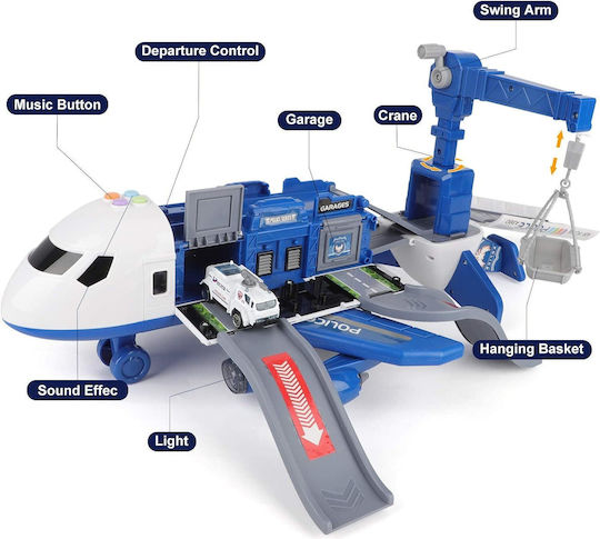Large Police Plane Zola Multifunctional Foldable Parking Crane Cars Included Dimensions 37-63