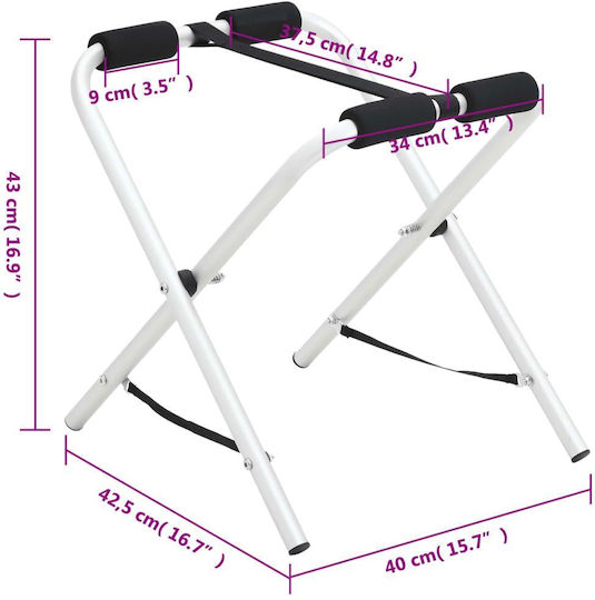 Suport pliabil pentru canoe Vidaxl, 2 bucăți, 70 cm, aluminiu