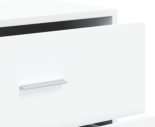 Wooden Chest of Drawers White 60x31x84cm