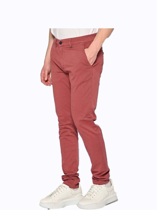 Brokers Jeans Herrenhose Chino Elastisch Rot