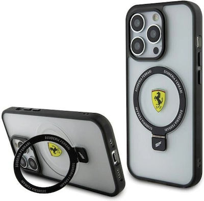 Ferrari Back Cover Plastic / Silicone Durable Black (iPhone 15 Pro)