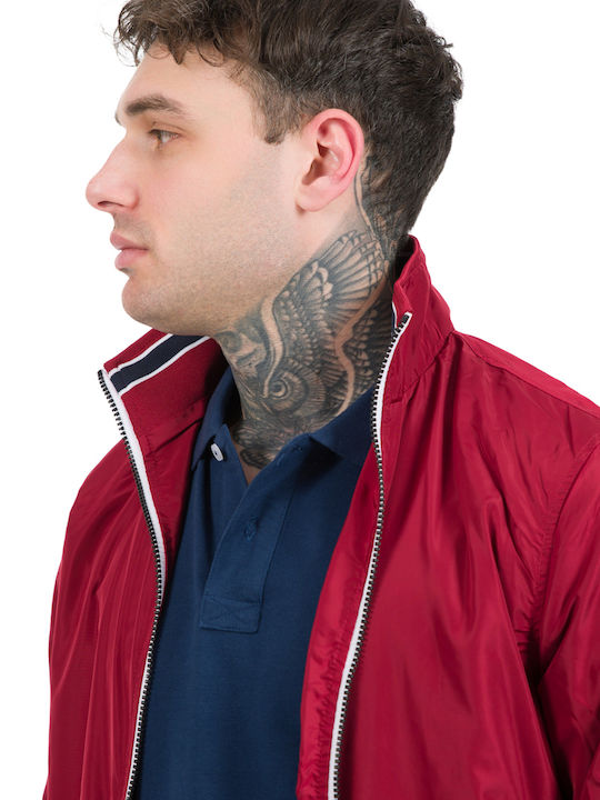 New York Tailors Herren Jacke Lässig Bordeaux