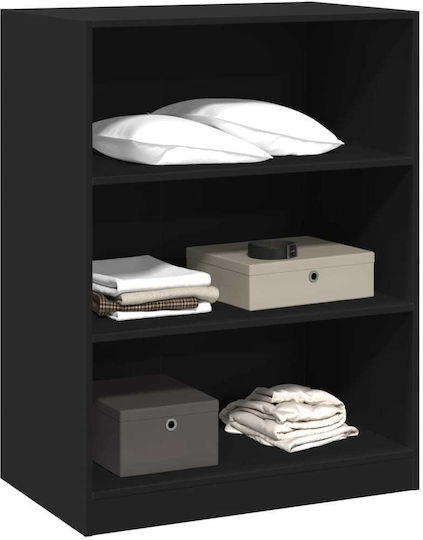 Bibliotecă Neagră 77x48x102 cm