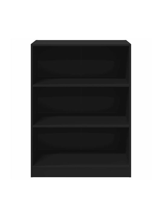 Bibliotecă Neagră 77x48x102 cm