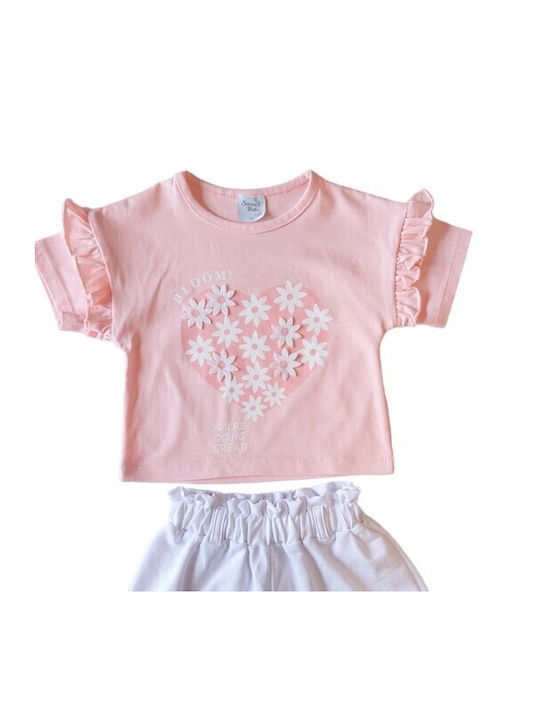 Sweet Baby Kids Set with Shorts Summer 2pcs Pink