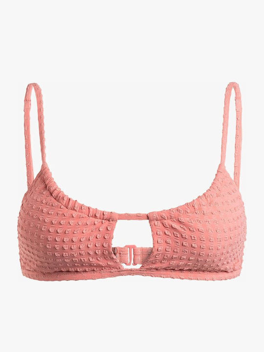 Shiny Wave Top bikini Portocaliu