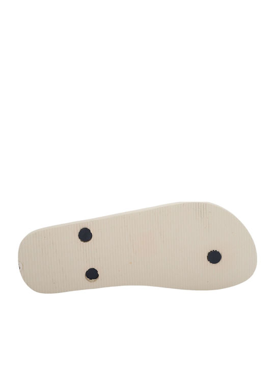 Women's Flip Flops Ecru/Blue