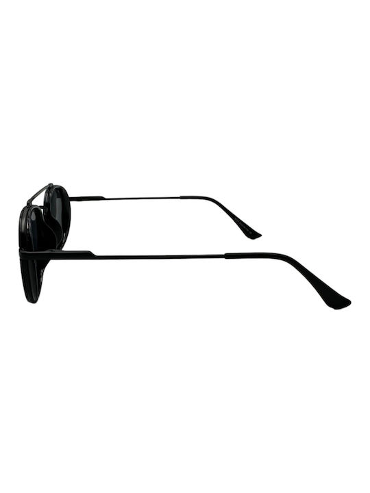 V-store Sunglasses with Black Frame and Black Polarized Mirror Lens POL9003-02