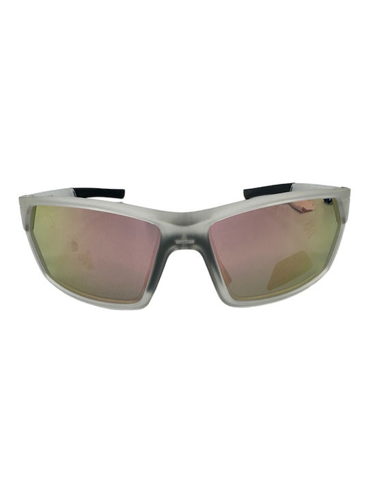 V-store Men's Sunglasses with Gray Plastic Frame and Multicolour Polarized Mirror Lens POL3061-02