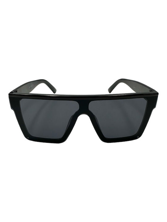 V-store Sunglasses with Black Plastic Frame and Black Lens 82577-02