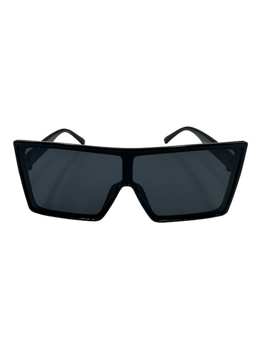 V-store Sunglasses with Black Plastic Frame and Black Lens 8191-02