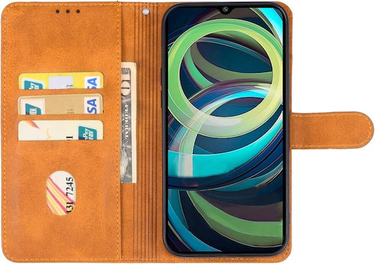 Redmi A3 Wallet Leather / Synthetic Leather / Silicone Brown (Xiaomi Redmi A3)