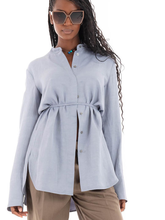 Marc O'Polo Women's Polo Blouse Sky Blue