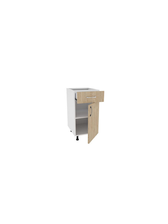 Karo Floor Cabinet Lemn Natural/alb 40x50x80pcs