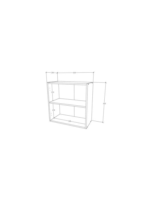 Karo Ντουλάπι Κρεμαστό Stejar Sonoma Inchis/alb 60x30x60εκ.