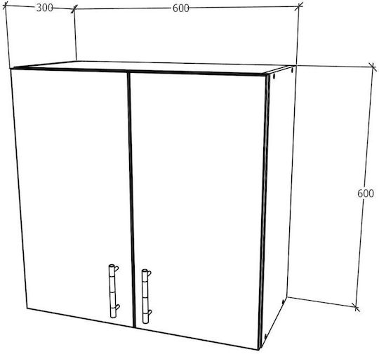 Karo Stejar Sonoma Inchis/alb 60x30x60бр