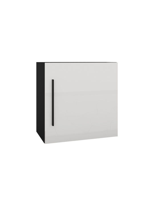Kabinett Wand Kos/Haga Black/Lustrous White 50x30x50cm