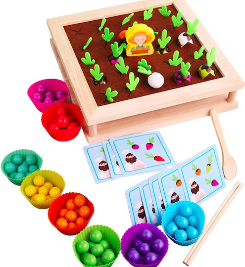 Memory Game - Carrot Farm Montessori Joc Educațional de Cunoștințe din Lemn