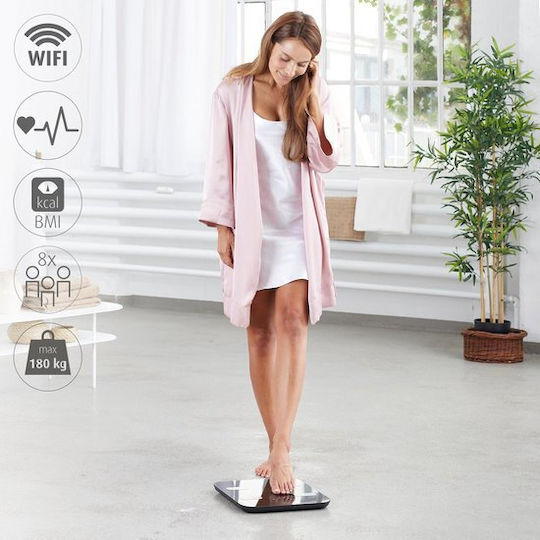 Medisana BS 602 Smart Badezimmerwaage mit Körperfettmessung in Schwarz Farbe