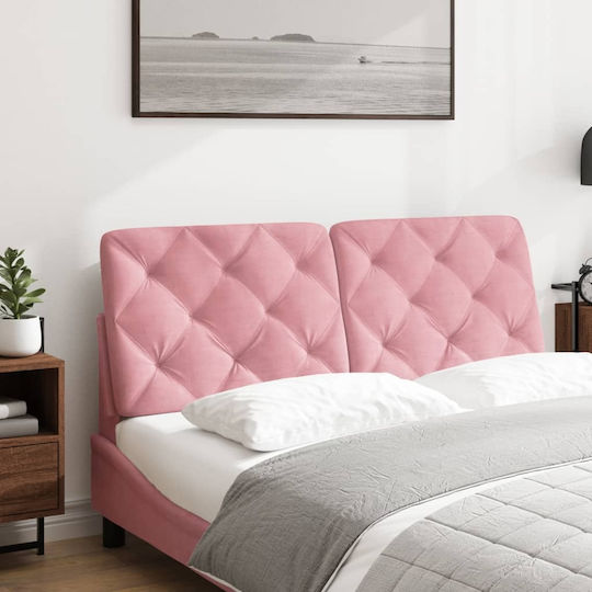 vidaXL Stoff-Kopfkissen Für Bett Rosa 142x48cm