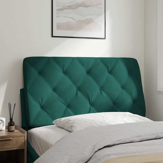 vidaXL Fabric Bed Headboard Cushion Dark Green 102x48cm