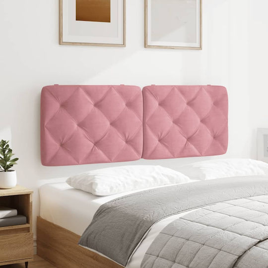 vidaXL Stoff-Kopfkissen Für Bett Rosa 142x48cm