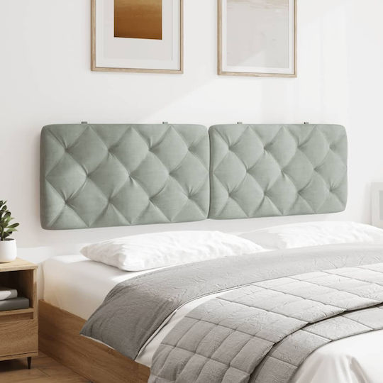 vidaXL Fabric Back Cushion for Bed Headboard Light Gray 182x48cm