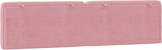 vidaXL Stoff-Kopfstütze für Betten Rosa 202x48cm