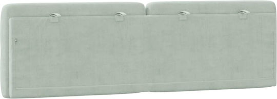 vidaXL Fabric Bed Headboard Pillow Light Gray 162x48cm