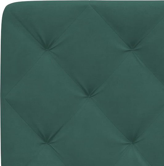 vidaXL Fabric Bed Headboard Cushion Dark Green 102x48cm