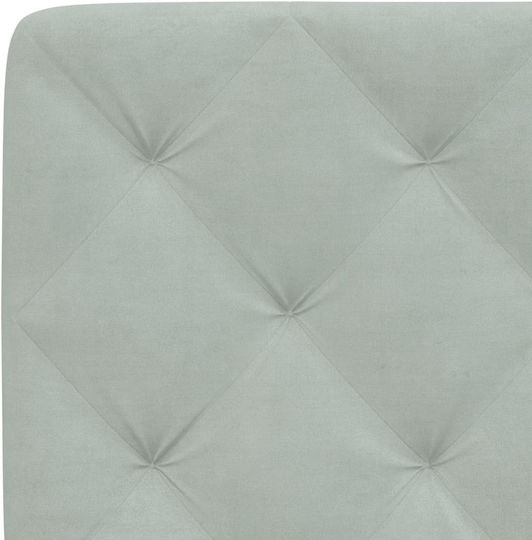 vidaXL Fabric Bed Headboard Pillow Light Gray 162x48cm