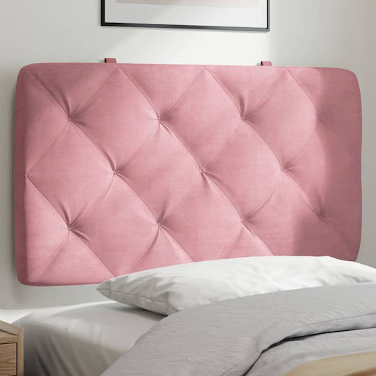 vidaXL Stoff-Kopfstütze Für Bett Rosa 92x48cm