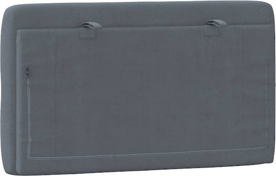 vidaXL Pernă Pentru Tăblie De Pat Din Țesătură Gri Închis 92x48cm