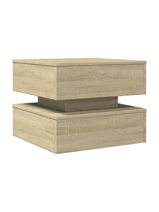 Square Side Table Wooden Brown M50xL50xH40cm