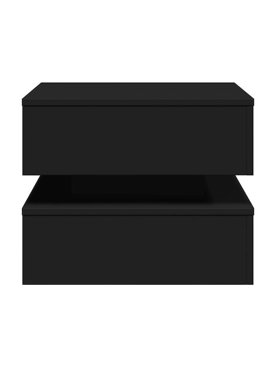Square Side Wooden Coffee Table Black W50xL50xH40cm