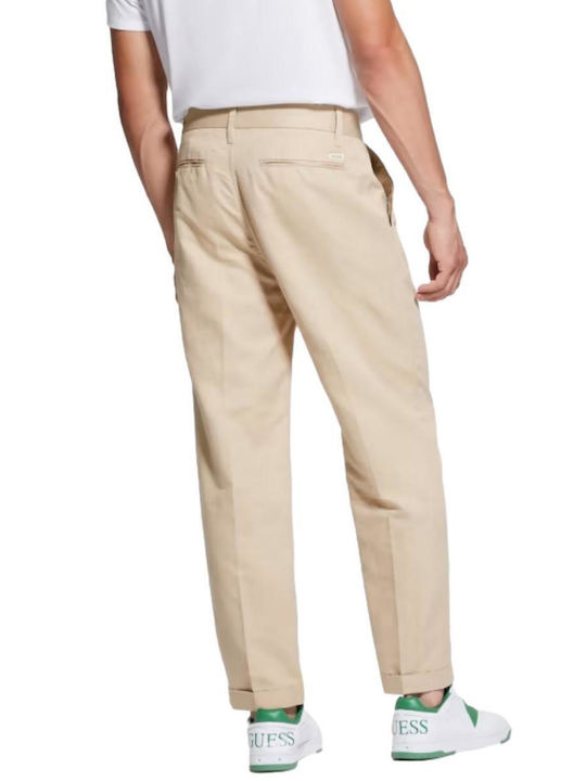 Guess Ανδρικό Παντελόνι Chino Μπέζ