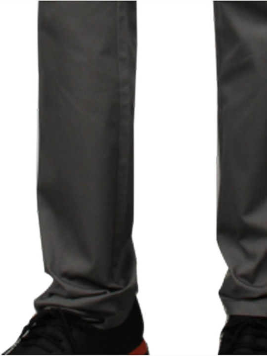 Trousers Chino Elastic in Slim Fit Gris Medio
