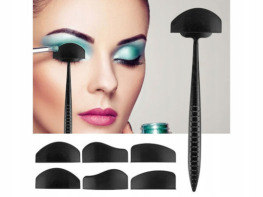 Kit burete silicon pentru machiaj pleoape Ubx 6 bucăți plastic silicon reutilizabil negru