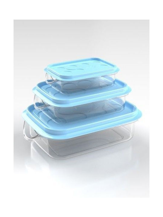 Sterk Lunchbox Kunststoff Transparent 3Stück