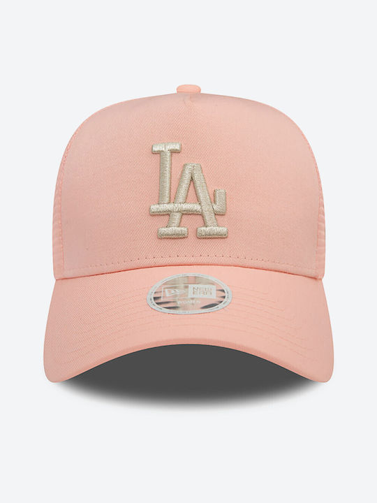 New Era La Dodgers Womens Metallic Pastel Женски Jockey с мрежа Розов