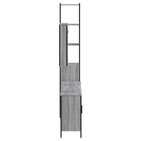 vidaXL Waschtisch mit Waschbecken, Spiegel & Säule L42xB12xH60cm Gray
