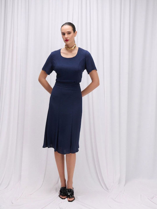 Midi Skirt Cloche Blue