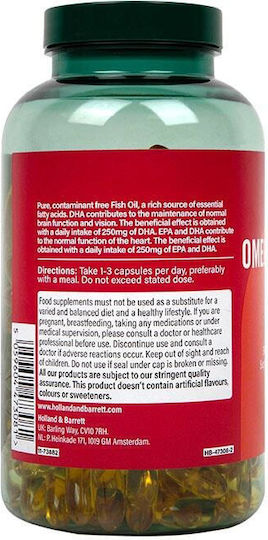 Holland & Barrett Omega 3 Fish Oil Fish Oil 1000mg 240 caps