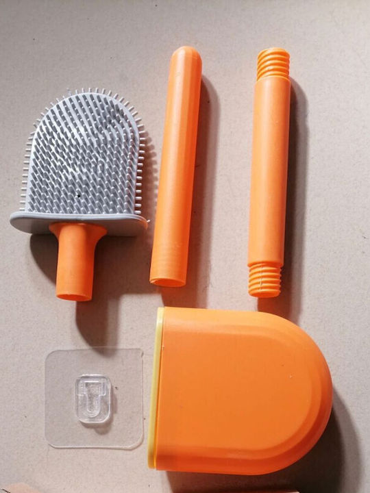Kunststoff Badezimmer Toilettenbürste Orange